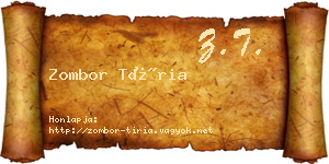 Zombor Tíria névjegykártya